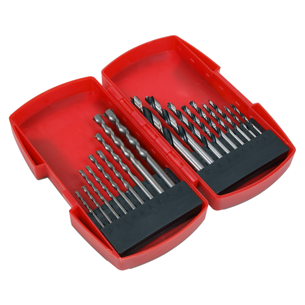 Sealey AK3718MW │Wood/Masonry Drill Bit Set 18pc