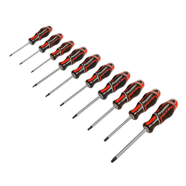 Sealey AK4324 | Premier GripMAX TRX-Star* Screwdriver Set 10pc - Red