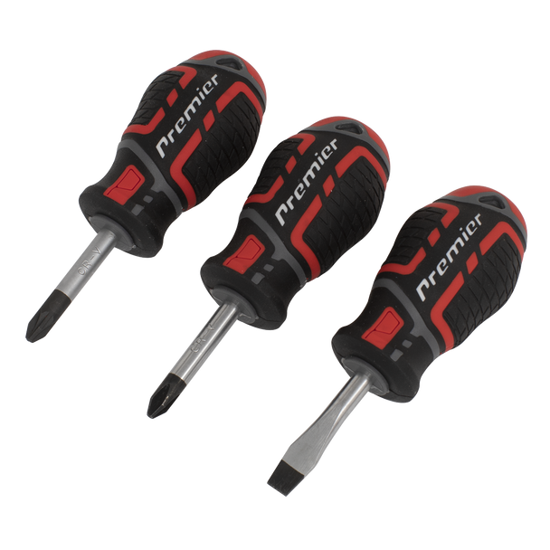 Sealey AK4328 │Premier GripMAX® Stubby Screwdriver Set 3pc