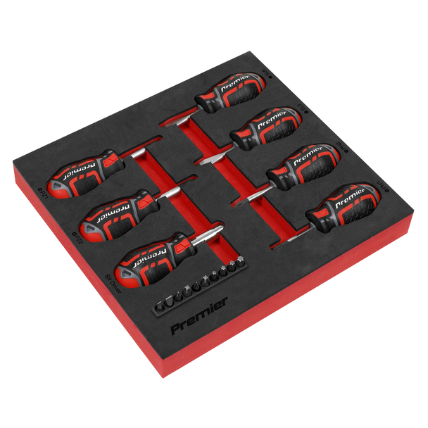 Sealey AK4371 │ Premier GripMAX® Stubby Screwdriver Set 17pc