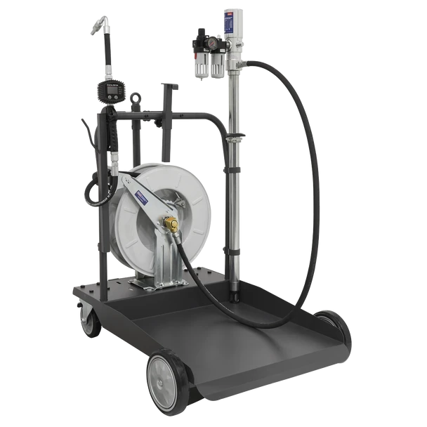 Sealey AK4562D | Air Operated Oil Dispensing System with 10m Retractable Hose Reel