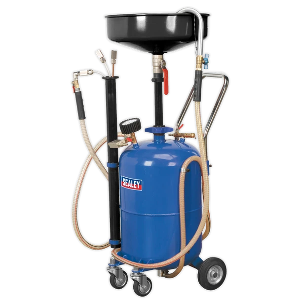 Sealey AK456DX | Air Discharge Mobile Oil Drainer with Probes 35L