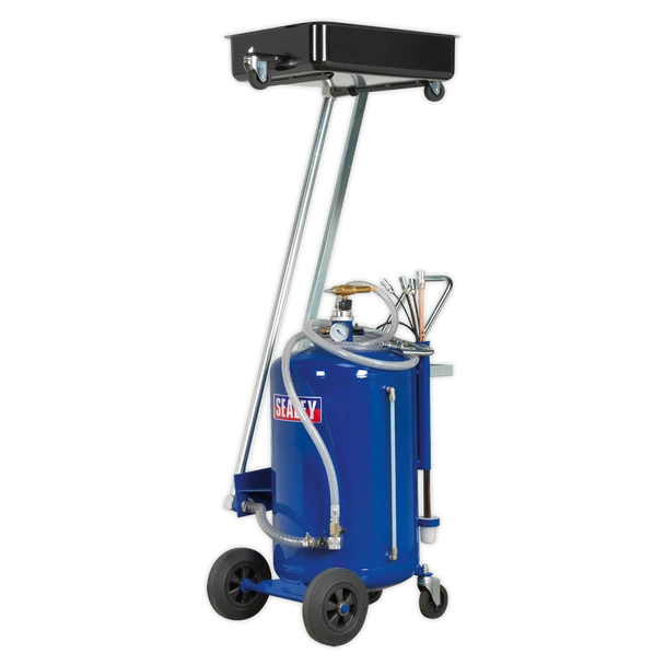 Sealey AK462DX | Cantilever Air Discharge Mobile Oil Drainer with Probes 80L