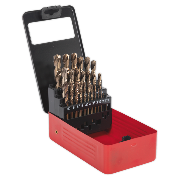 Sealey AK4702 │HSS Cobalt Fully Ground Drill Bit Set 25pc
