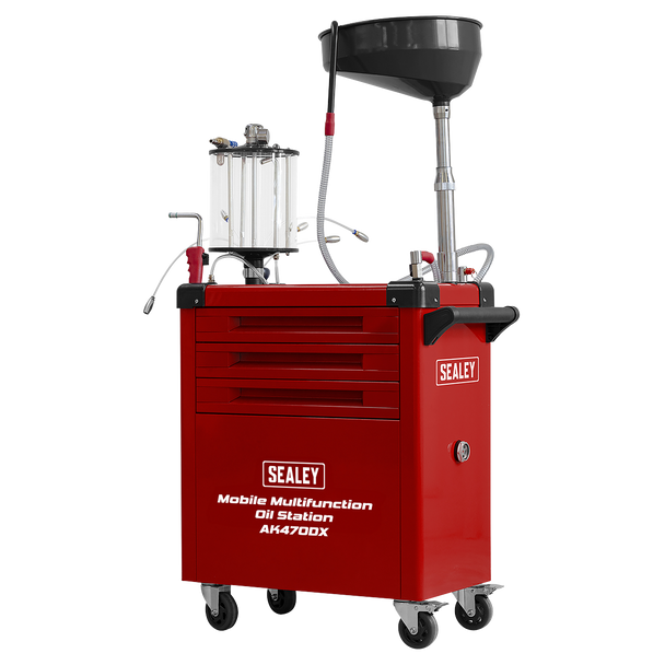Sealey AK470DX | Mobile Multifunction Oil Station with 61pc Tool Set