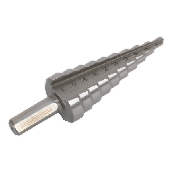 Sealey AK4722 │Double Flute HSS M2 Step Drill Bit 4-22mm
