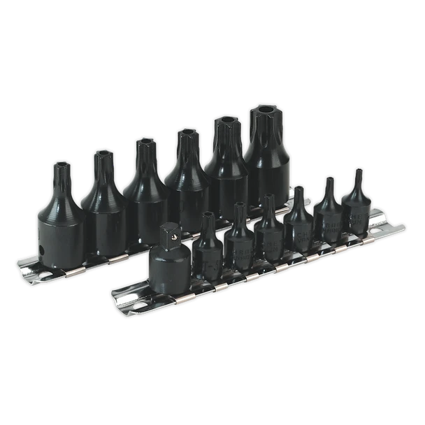 Sealey AK5585 | Premier TRX-Star* Security Socket Bit Set 1/4" & 3/8"Sq Drive 13pc