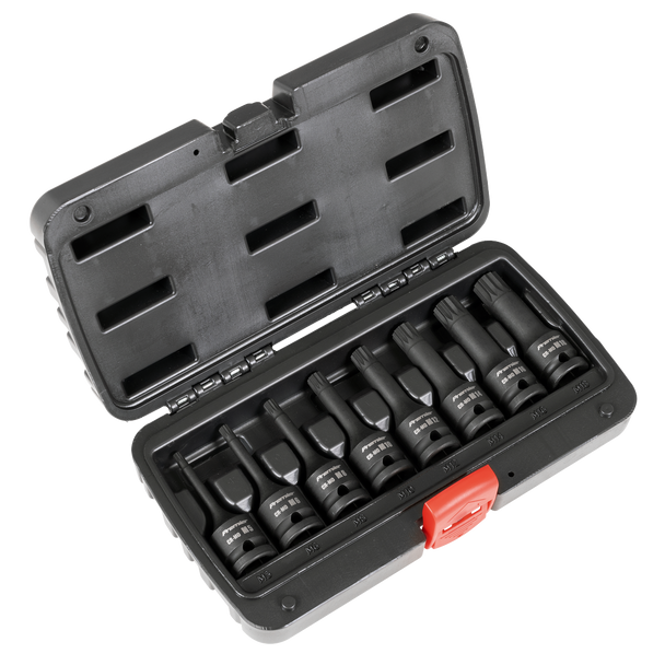 Sealey AK5604 | Premier Spline Impact Socket Bit Set 1/2"Sq Drive 8pc