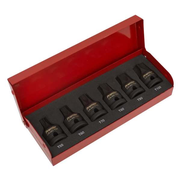 Sealey AK5607 | Premier TRX-Star* Impact Socket Bit Set 1/2"Sq Drive 6pc