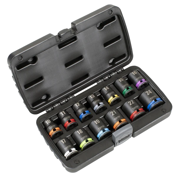 Sealey AK56160M | Lock-On Impact Socket Set 1/2"Sq Drive 13pc 6pt Metric