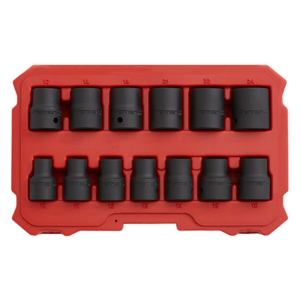 Sealey AK5616M ⏐ Premier Lock-On™ Impact Socket Set 1/2"Sq Drive 13pc