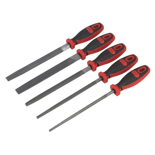 Sealey AK586 | Premier Smooth Cut Engineers File Set 200mm 5pc