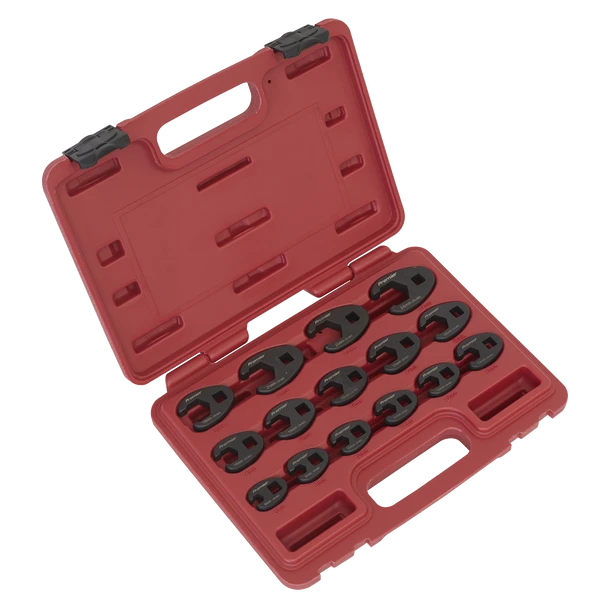 Sealey AK5983 | Premier Crow's Foot Spanner Set 3/8"Sq Drive 15pc
