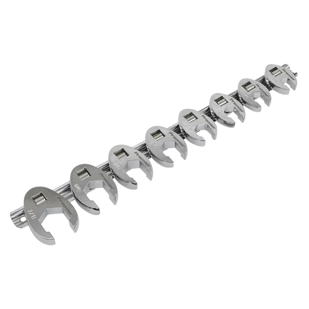 Sealey AK599 | Premier Imperial Crow's Foot Spanner Set 3/8"Sq Drive 8pc