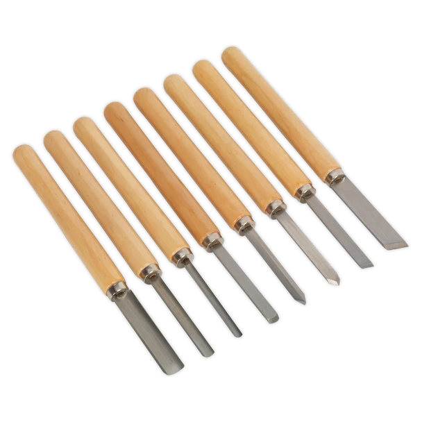 Sealey AK60/8 | Wood Turning Chisel Set 8pc