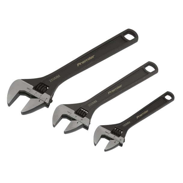 Sealey AK607 | Premier Adjustable Wrench Set 3pc