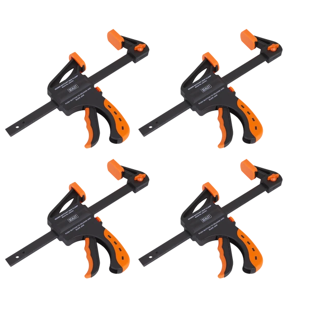 Sealey AK61014 | Ratchet Bar Clamp Set 150mm 4pc
