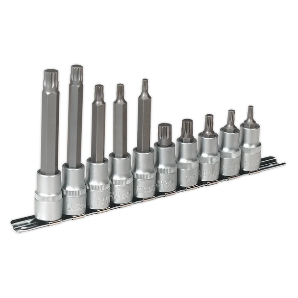 Sealey AK6215 | Premier Spline Socket Bit Set 1/2"Sq Drive 10pc