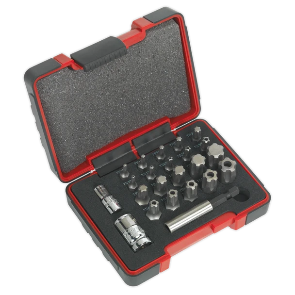 Sealey AK6226 | Premier TRX-P* & TRX-TS* Security Bit Set 1/4" & 3/8"Sq Drive 23pc