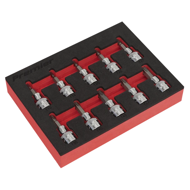 Sealey AK6242 | Premier TRX-Star* Socket Bit Set 3/8"Sq Drive 10pc