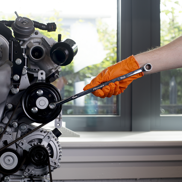 Sealey AK63190 ⏐ Premier Extra-Long Double Ring Ratchet/Fixed Spanner Set 13pc