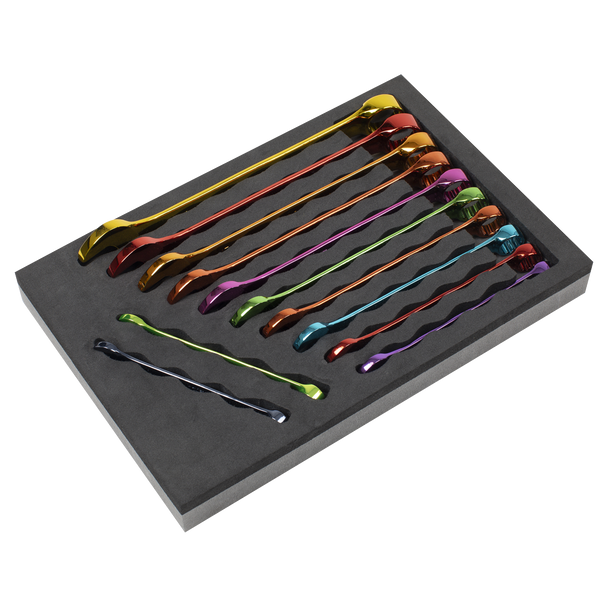 Sealey AK63267 | Premier Multi-Coloured Combination Spanner Set 12pc