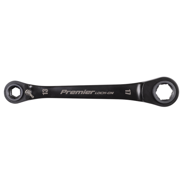 Sealey AK63923 ⏐ Black Series 4-in-1 Reversible Lock-On™ Ratchet Ring Spanner