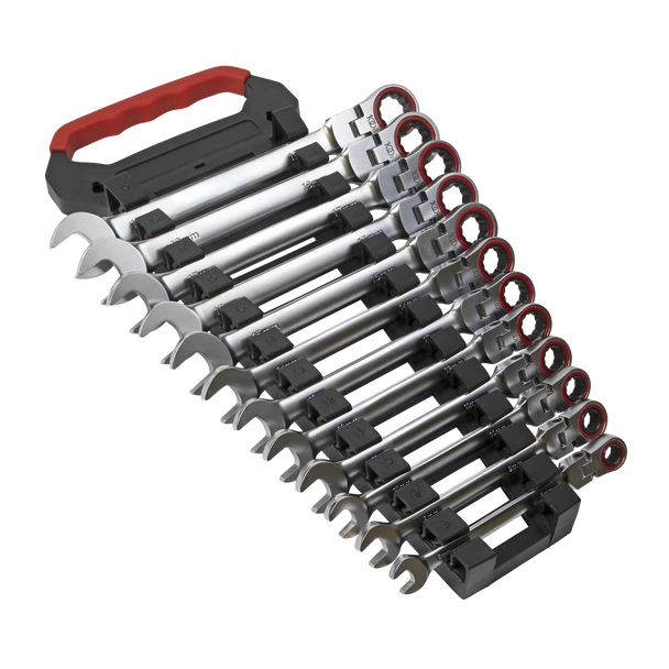 Sealey AK63942 | Premier Platinum Flexi-Head Ratchet Combination Spanner Set 12pc