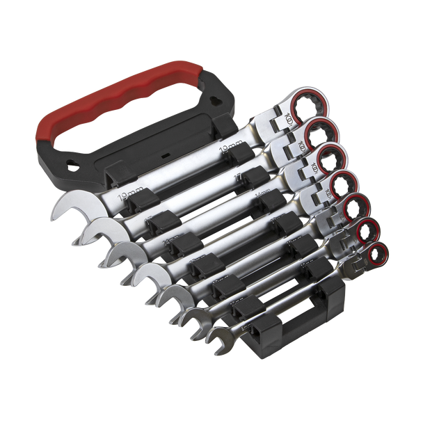 Sealey AK63943 | Premier Platinum Flexi-Head Ratchet Combination Spanner Set