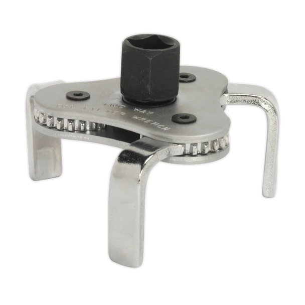 Sealey AK642 | Oil Filter Claw Wrench 3/8" & 1/2"Sq Drive 63-103mm Capacity