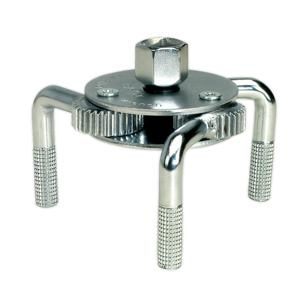 Sealey AK643 | Oil Filter Claw Wrench 3/8" & 1/2"Sq Drive 65-110mm Capacity