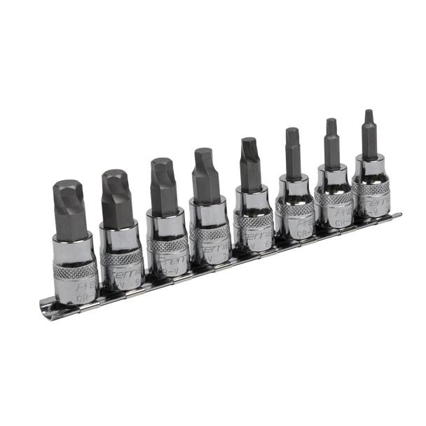 Sealey AK65601 | Premier Lock-On Hex Socket Bit Set 3/8"Sq Drive 8pc