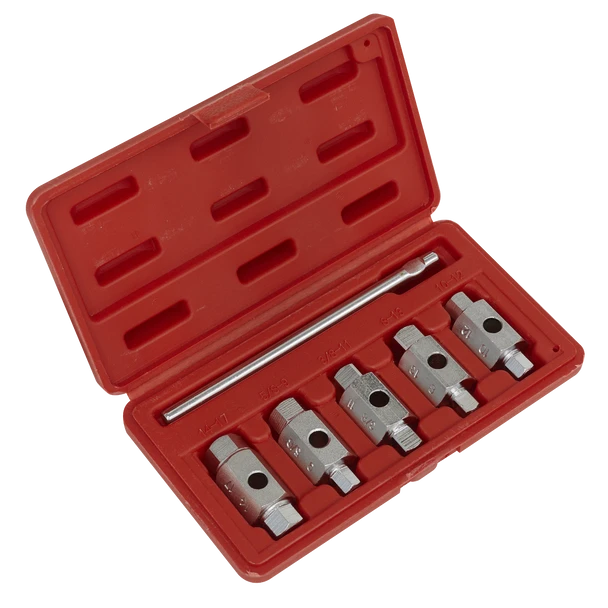 Sealey AK659 | Double End Drain Key Set 6pc