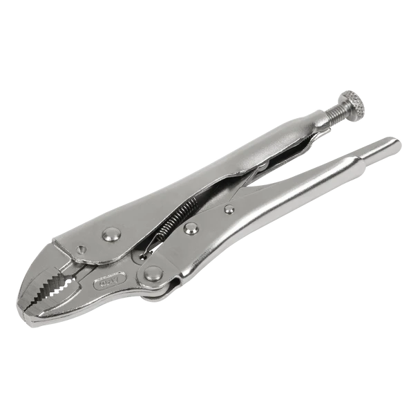 Sealey AK6820 | Premier Locking Pliers Curved Jaws 185mm 0-38mm Capacity