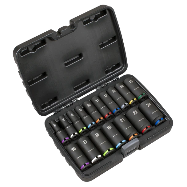 Sealey AK68219 | Deep Impact Socket Set 3/8?Sq Drive 17pc
