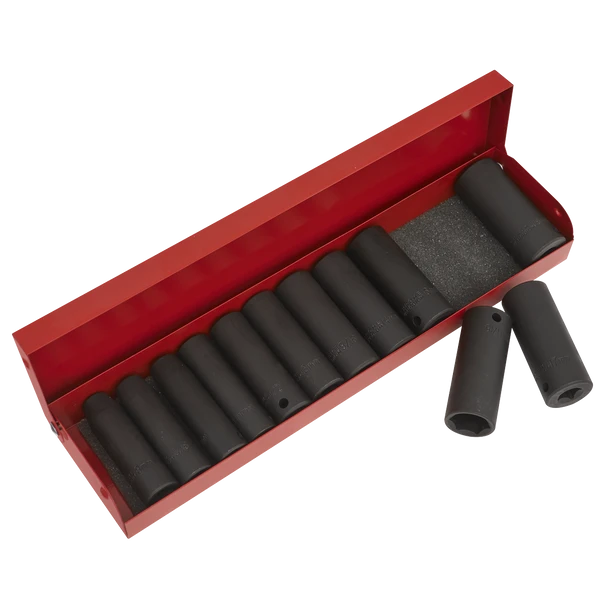 Sealey AK683 | Premier Metric/Imperial Deep Impact Socket Set 3/8"Sq Drive 12pc
