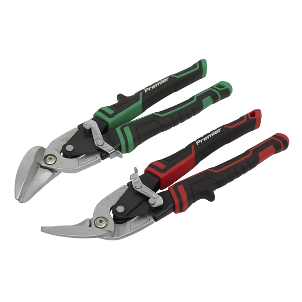 Sealey AK69072 | Premier High Leverage Offset Aviation Tin Snip Set 2pc