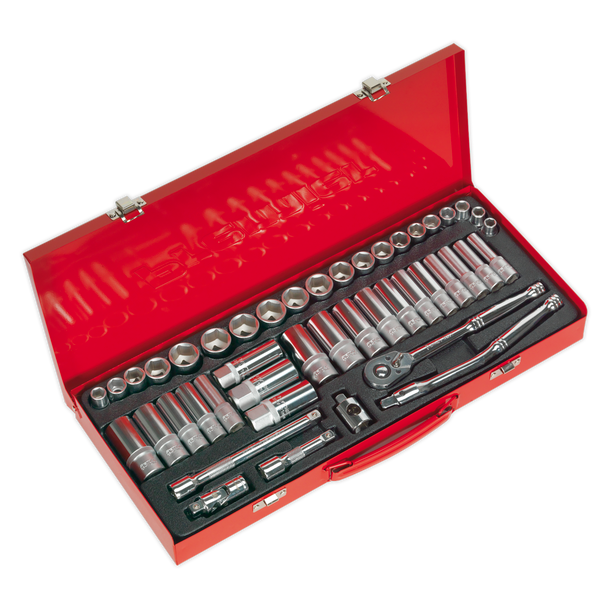 Sealey AK692 | Premier Premier Metric/Imperial Socket Set 3/8"Sq Drive 45pc