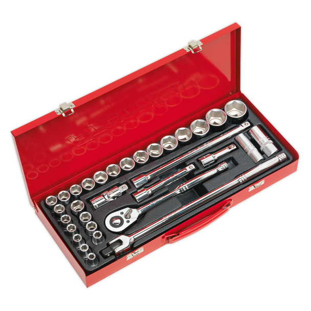 Sealey AK693 | Premier Metric/Imperial Socket Set 1/2"Sq Drive 32pc