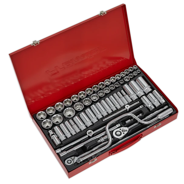 Sealey AK694 | Premier Metric/Imperial/Whitworth Socket Set 3/8" & 1/2"Sq Drive 64pc