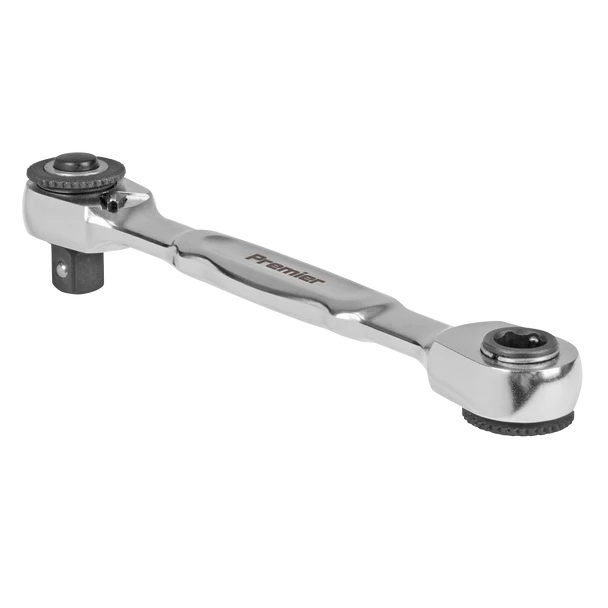 Sealey AK6972 | Micro Ratchet Bit Driver & Wrench 1/4"Sq & 1/4"Hex Drive