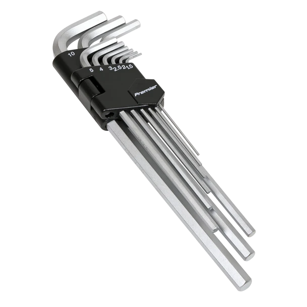 Sealey AK7137 | Premier Extra-Long Hex Key Set 9pc