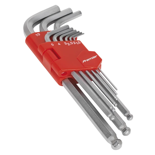 Sealey AK7139 | Premier Long Ball-End Hex Key Set 9pc