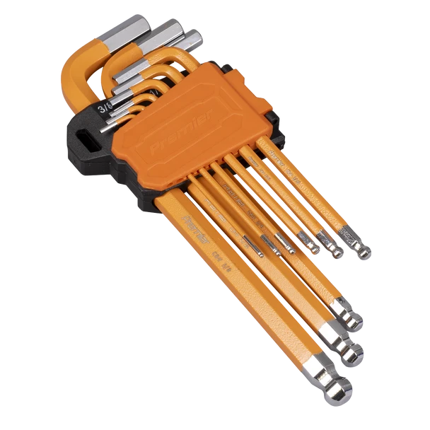 Sealey AK71750 | Premier Imperial Long Hex Key Set Ball-End 9pc