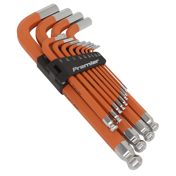 Sealey AK71870 | Premier Imperial Jumbo Anti-Slip Ball-End Hex Key Set 13pc