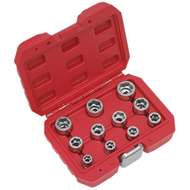 Sealey AK7281 | Premier Bolt Extractor Socket Set 3/8"Sq Drive 11pc