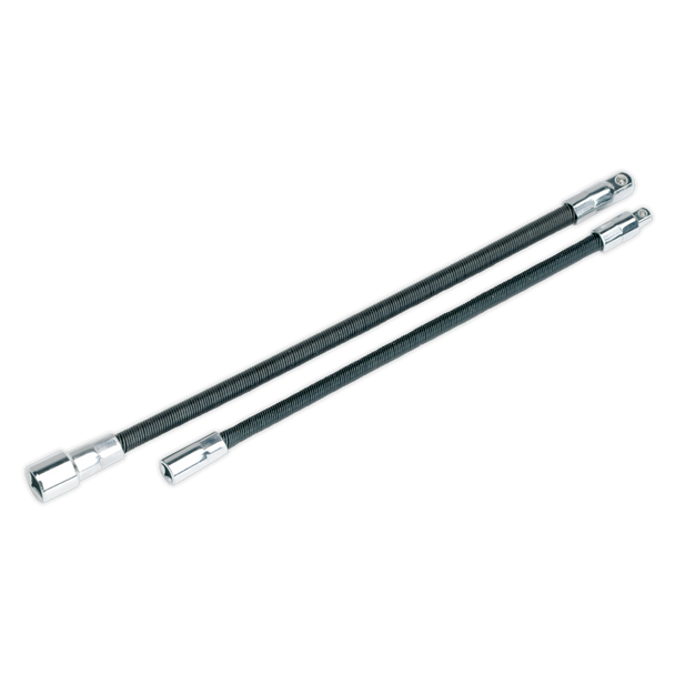 Sealey AK7342 | Premier Flexible Extension Adaptor Set 1/4"Sq x 254mm & 3/8"Sq x 305mm 2pc