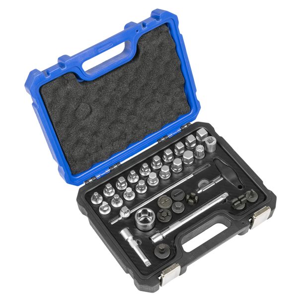 Sealey AK758 | Master Oil Drain Plug Removal Kit 33pc