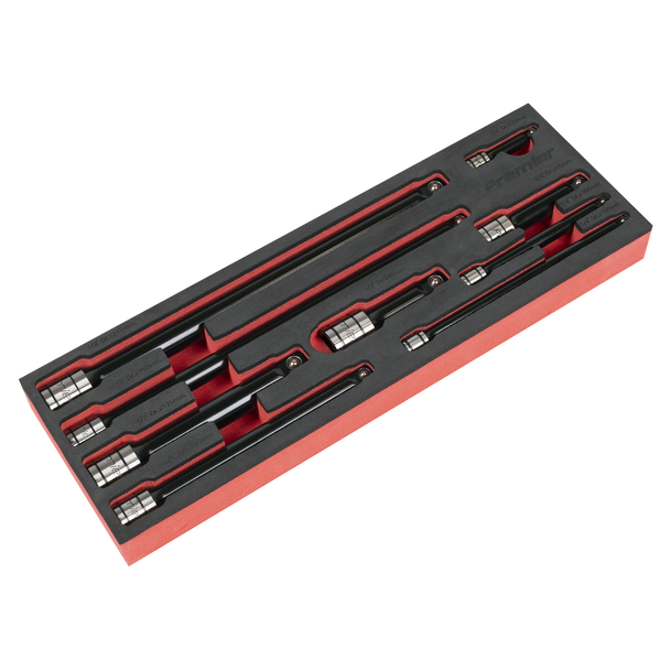 Sealey AK7693 ⏐ Premier Black Wobble/Rigid Extension Bar Set 1/4", 3/8" & 1/2"Sq Drive 9pc - Premier Black