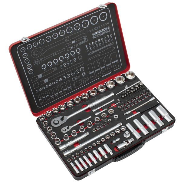 Sealey AK7926 | Premier Platinum Socket Set 1/4" & 1/2"Sq Drive 108pc